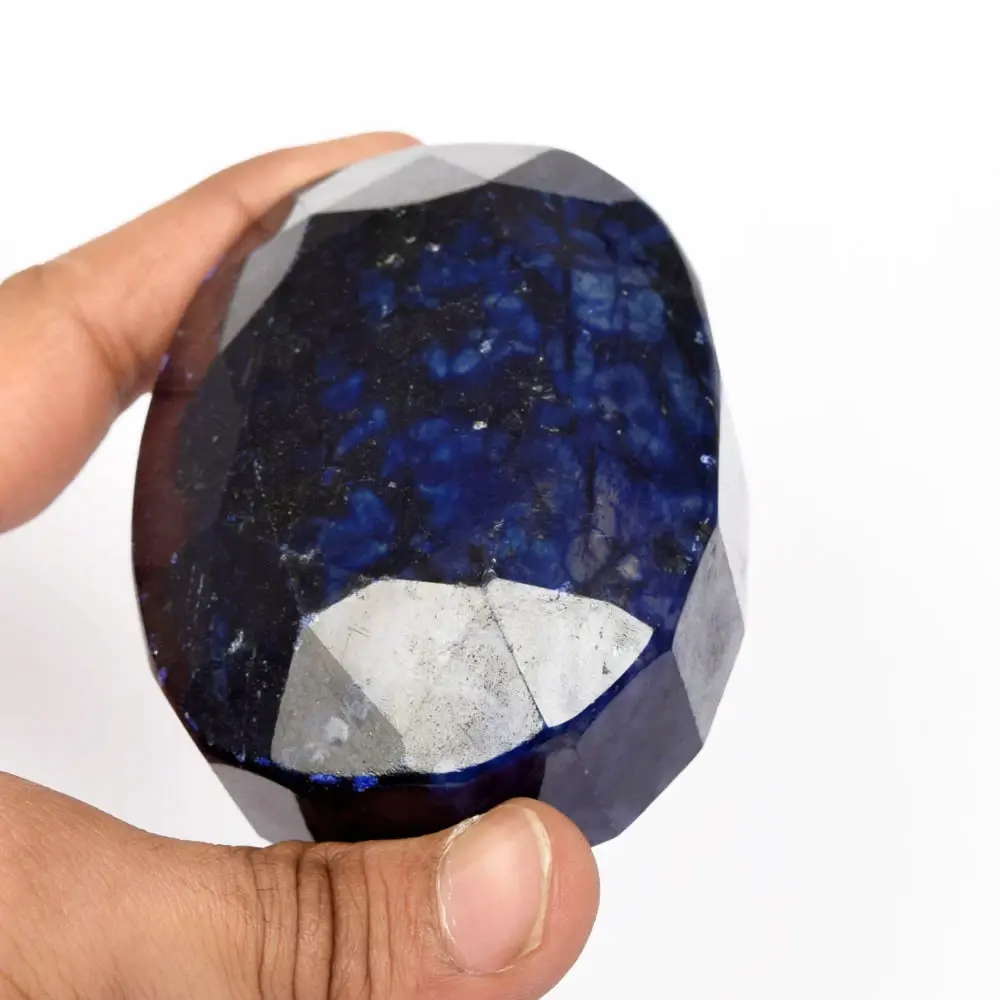 1400 Ct. Loose Natural Blue Sapphire, Oval Cut Certified Gemstone Collectible ABC Jewelery