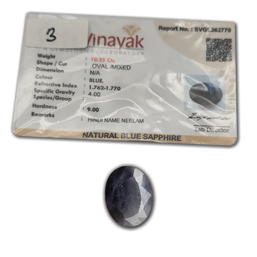 A+ QUALITY NATURAL BLUE SAPPHIRE, BLUE COLORED, WEIGHT 10.35 Cts. GEM_ABC_3 ABC Jewelries