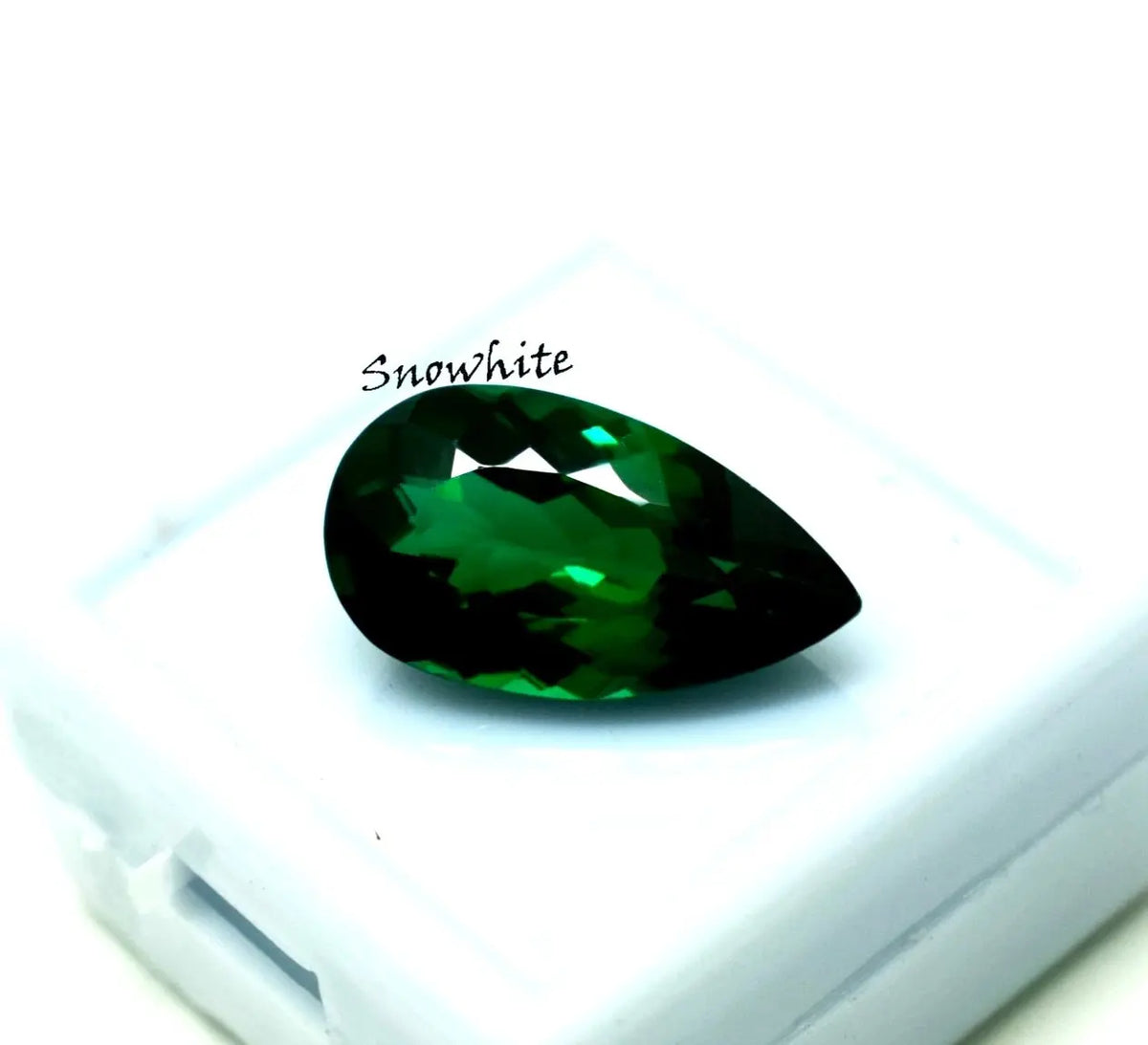 8 Ct Natural Green Emerald Loose Gemstone Deep Certified Pear Cut Elegant Gem ABC Jewelries