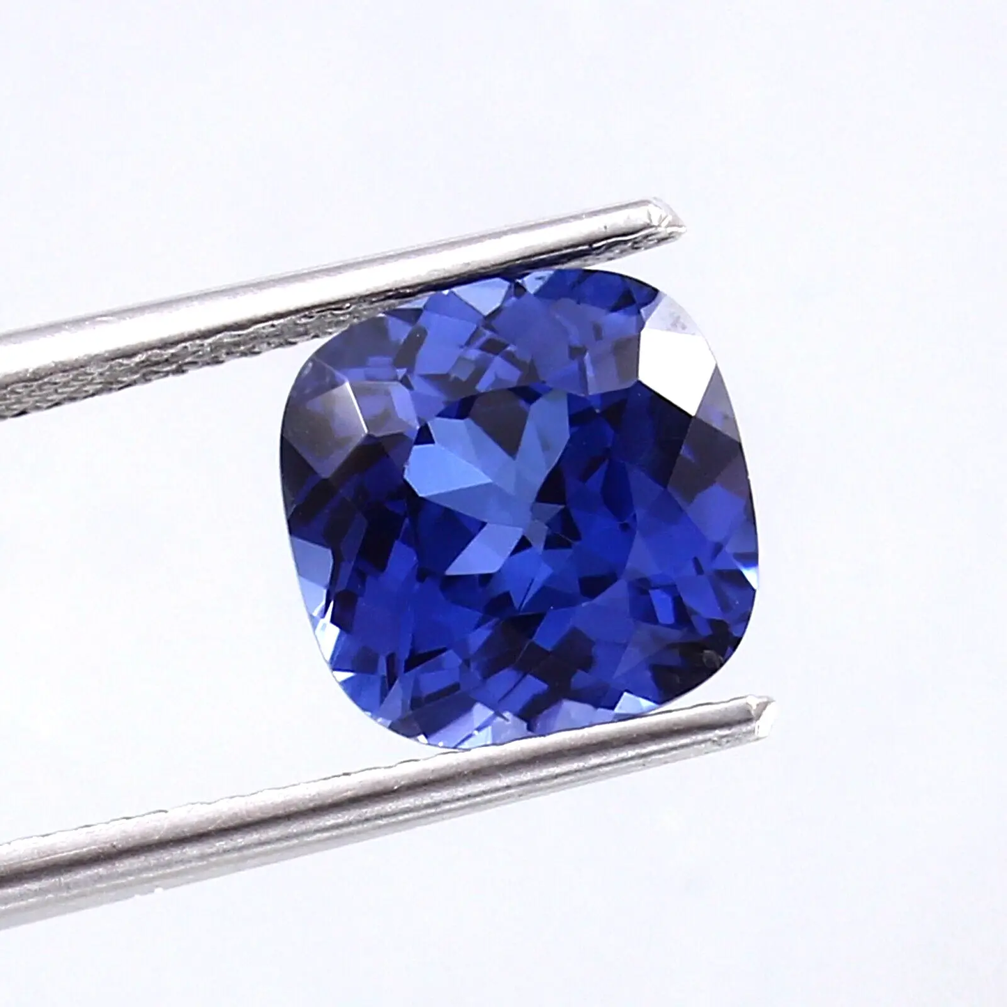 AAA 9x9 MM Natural Flawless Ceylon Blue Sapphire Loose Cushion Gemstone Cut ABC Jewelery