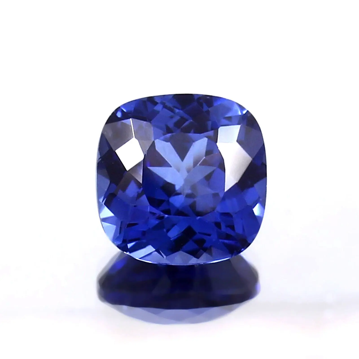 AAA 9x9 MM Natural Flawless Ceylon Blue Sapphire Loose Cushion Gemstone Cut ABC Jewelery