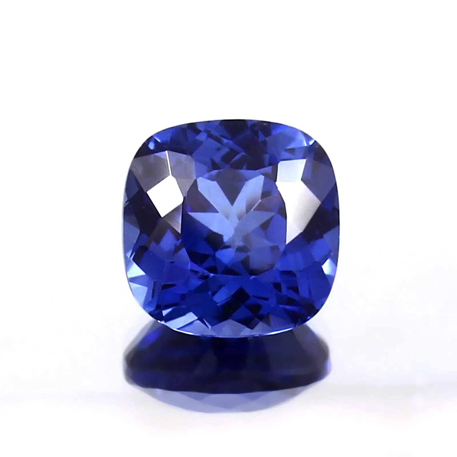AAA 9x9 MM Natural Flawless Ceylon Blue Sapphire Loose Cushion Gemstone Cut ABC Jewelery