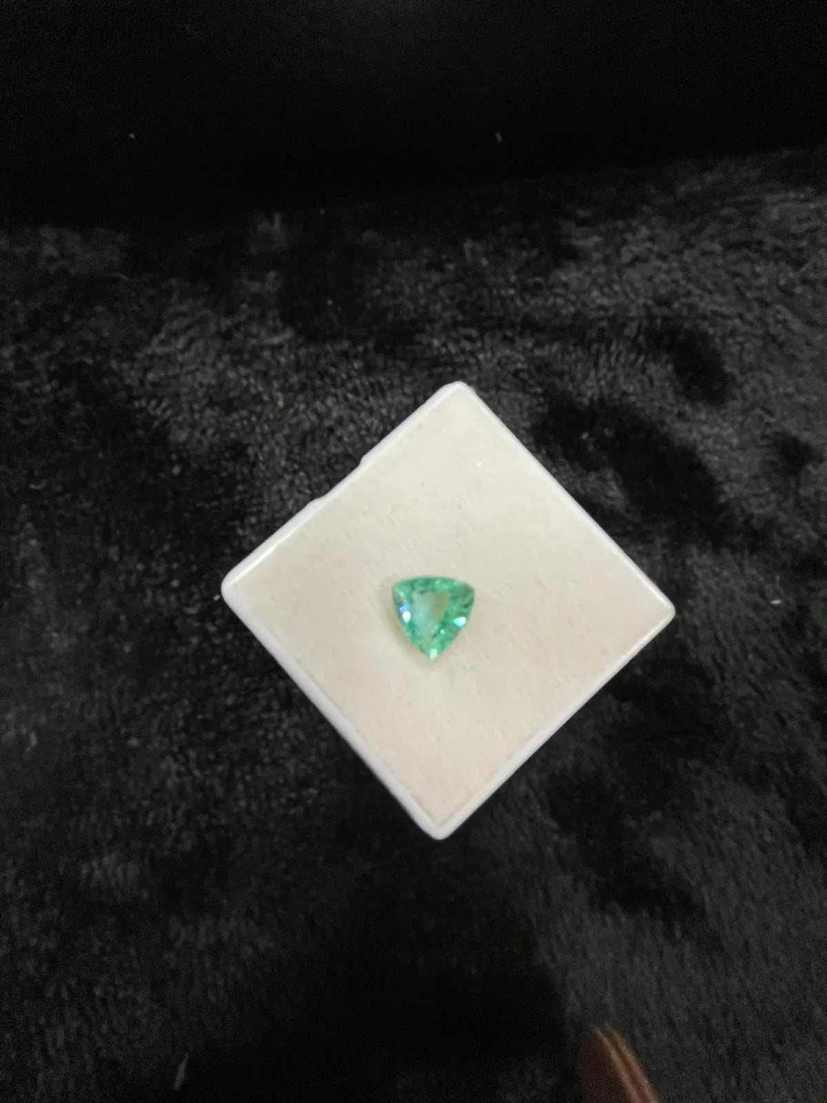 AAA+ Certified Natural 1 Piece Blue Green Tourmaline Trillion Shaped Gemstone, Weight: 4.5 ct, Size 9x6 ABC Jewelries