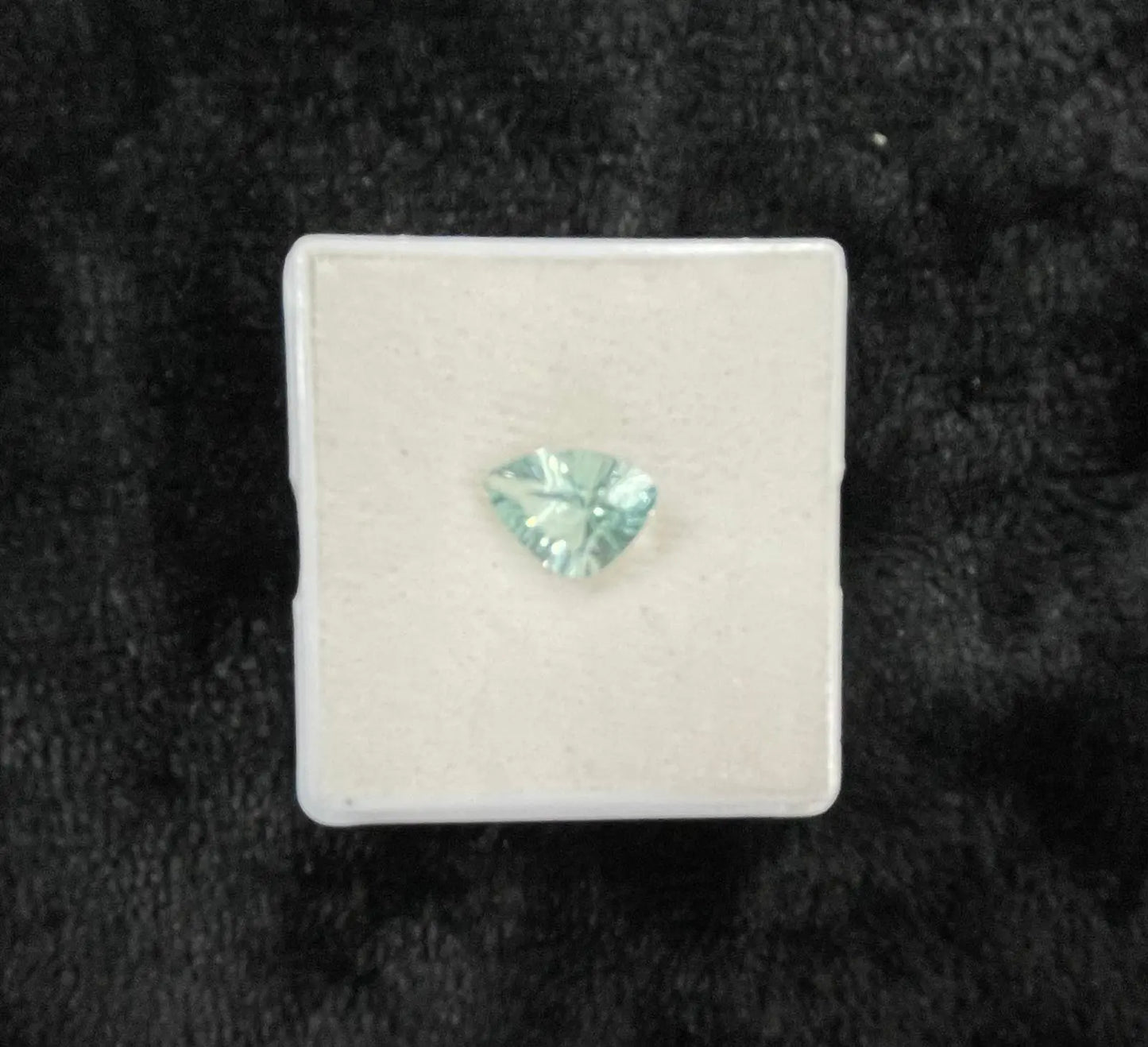 AAA+ Certified Natural 1 Piece Green-Blue Fluorite Trillion Cut Shaped Gemstone, Weight: 3.5 ct, Size 11x7 ABC Jewelries