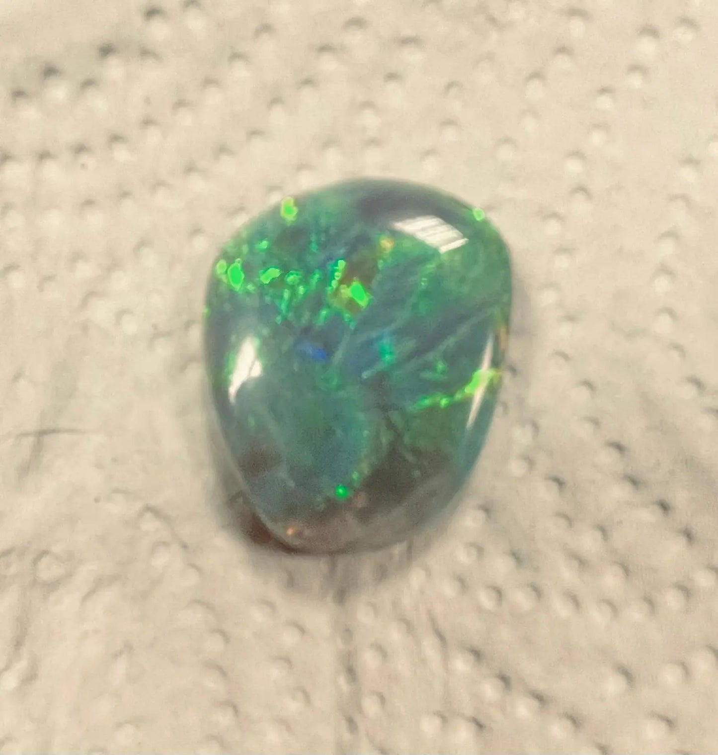 AAA+ Certified Natural Ethiopian 1 Piece Semicircular Shaped Gray Opal Gemstone, Weight: 29.5 ABC Jewelries