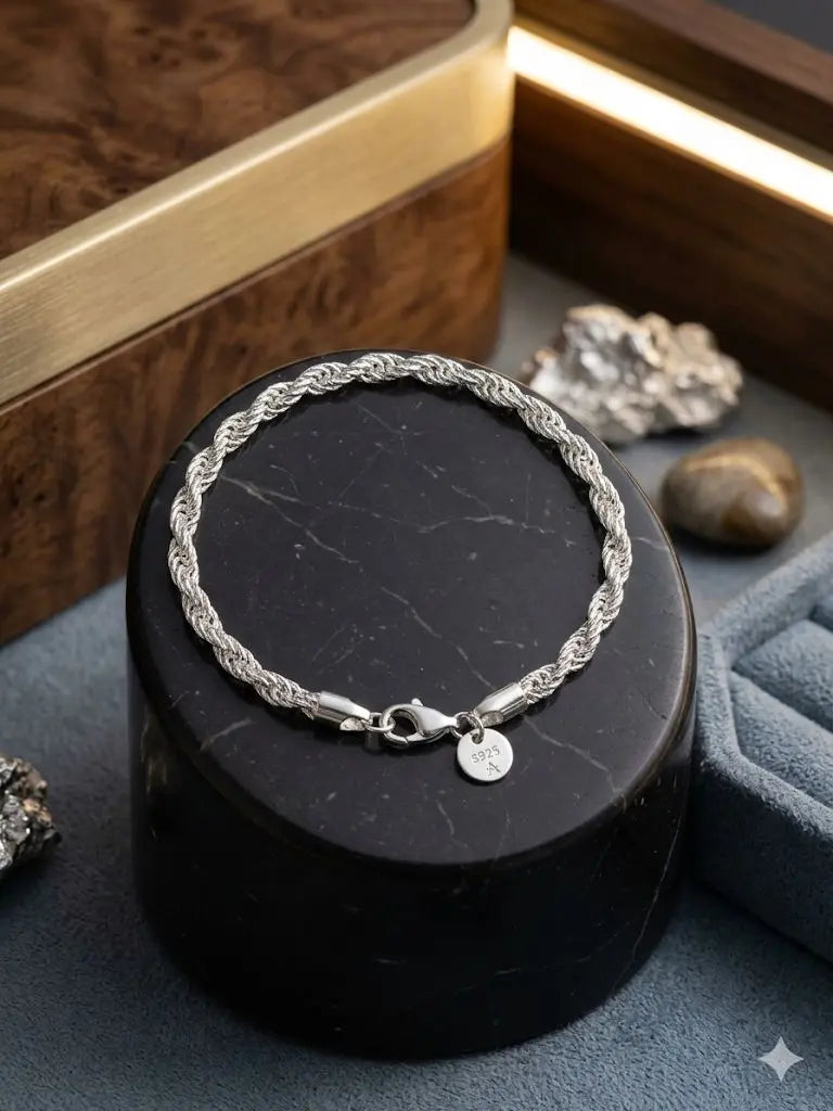 AAA+ Certified Quality, Bracelet 20cm., Weight 8.3gm., Quality 925-Silver, CJABCql-50201
