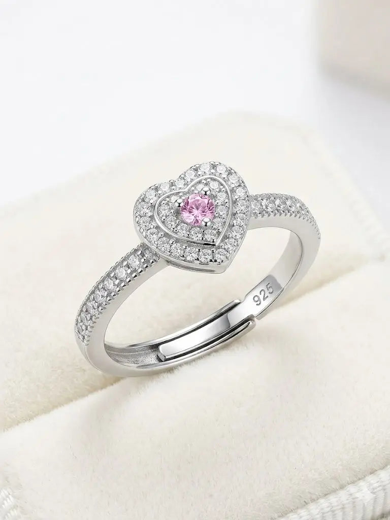AAA+ Certified, Quality Silver - 925, Gem AAA Zirconia, Size Adjustable, Weight 2.gm., ABC-SJ30