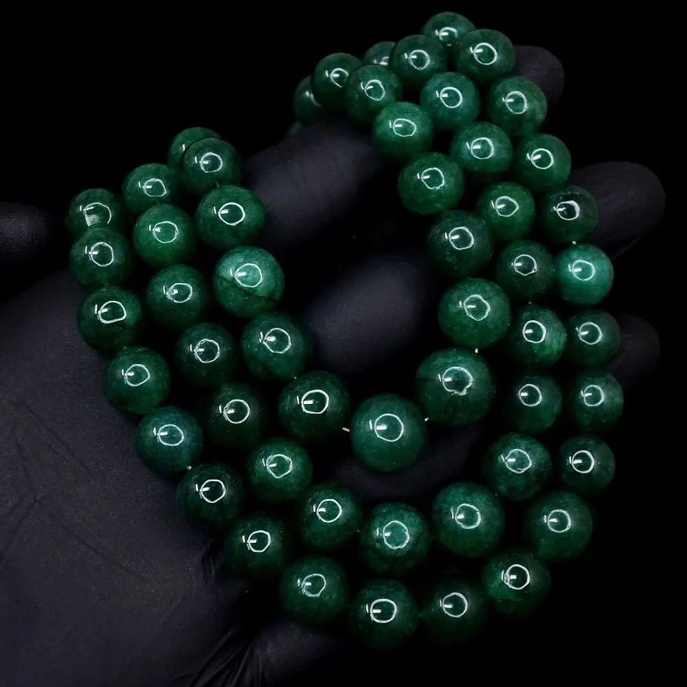 AAA+ Quality 3 Strand Women's Green Emerald 900.00 Cts Beautiful Necklace Jewelery ABC Jewelery