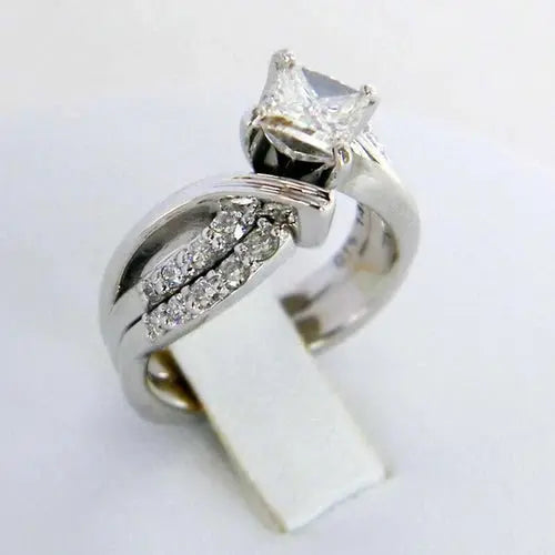 AAA+ Quality Fashion 925 Silver Wedding Ring Women Jewelry Simulate White Sapphire Rings 6 ABC Jewelery