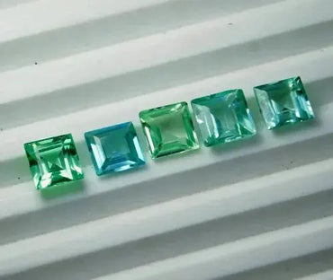 AAA+ Quality Natural Montana Green Sapphire 10 Cts Stunning Princess Cut Certified Gemstone ABC Jewelery