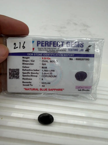 AA+ QUALITY OVAL MIXED NATURAL BLUE SAPPHIRE, BLUE COLORED, INDIAN GEMSTONE, WEIGHT 9.35 CTS ABC Jewelries
