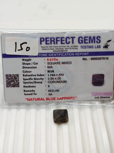 AA+ QUALITY SQUARE MIXED NATURAL BLUE SAPPHIRE, BLUE COLORED, INDIAN GEMSTONE, WEIGHT 8.65 CTS ABC Jewelries
