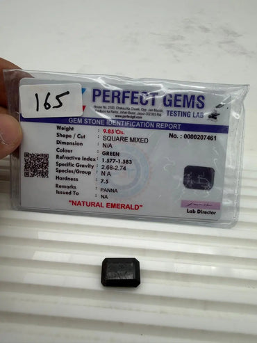 AA+ QUALITY SQUARE MIXED NATURAL EMERALD, GREEN COLORED, INDIAN GEMSTONE, WEIGHT 9.85 CTS ABC Jewelries