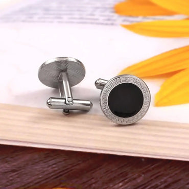 ABC Classic Men's Cufflinks – Elegant Shirt Accessories for Formal Wear, CL04 ABC Rugs Kilims