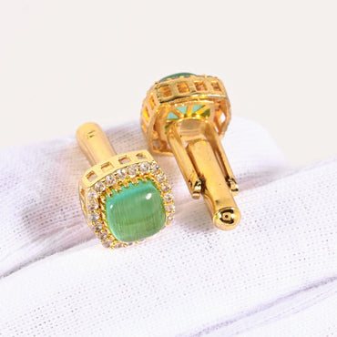 ABC Classic Men's Cufflinks – Elegant Shirt Accessories for Formal Wear, CL77 ABC Rugs Kilims