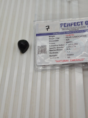 A+ QUALITY PEAR CABOCHON NATURAL EMERALD, GREEN COLORED, INDIAN GEMSTONE, WEIGHT 15.4 CTS ABC Jewelries