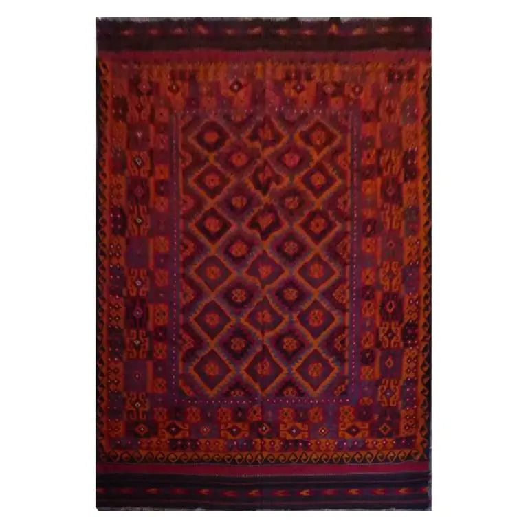 One Of The Kind Afghani Hand-Knotted Kilim 9'4" X 13'8"