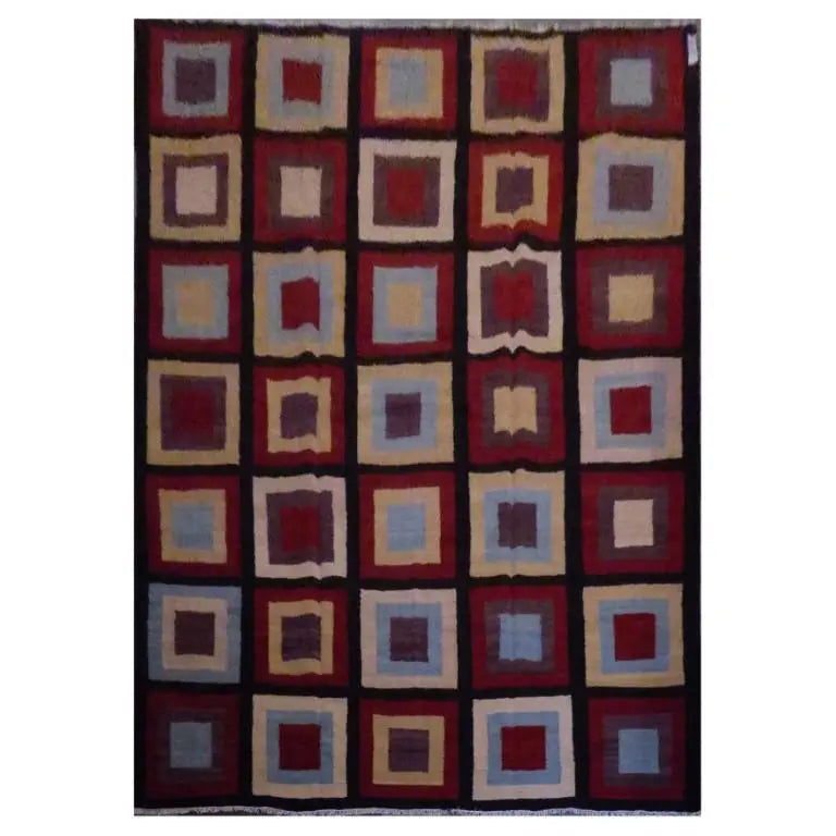 One Of The Kind Afghani Hand-Knotted Kilim 9'7" X 13'4"
