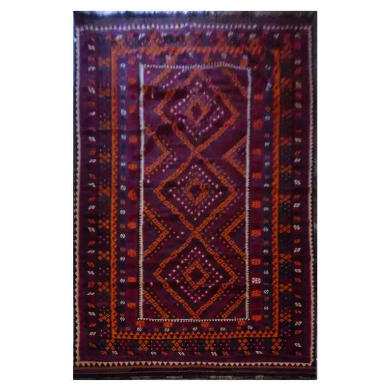One Of The Kind Afghani Hand-Knotted Kilim 9'9" X 13'4"