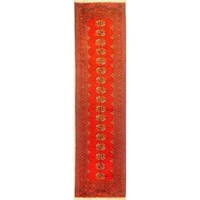 One Of The Kind Afghani Hand-Knotted Rug 10'11" x 2'9"