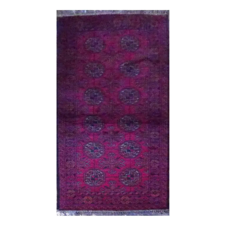 One Of The Kind Afghani Hand-Knotted Rug 1'9" x 5'2"