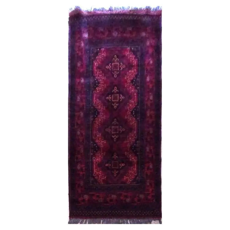 One Of The Kind Afghani Hand-Knotted Rug 6'4" x 2'11"