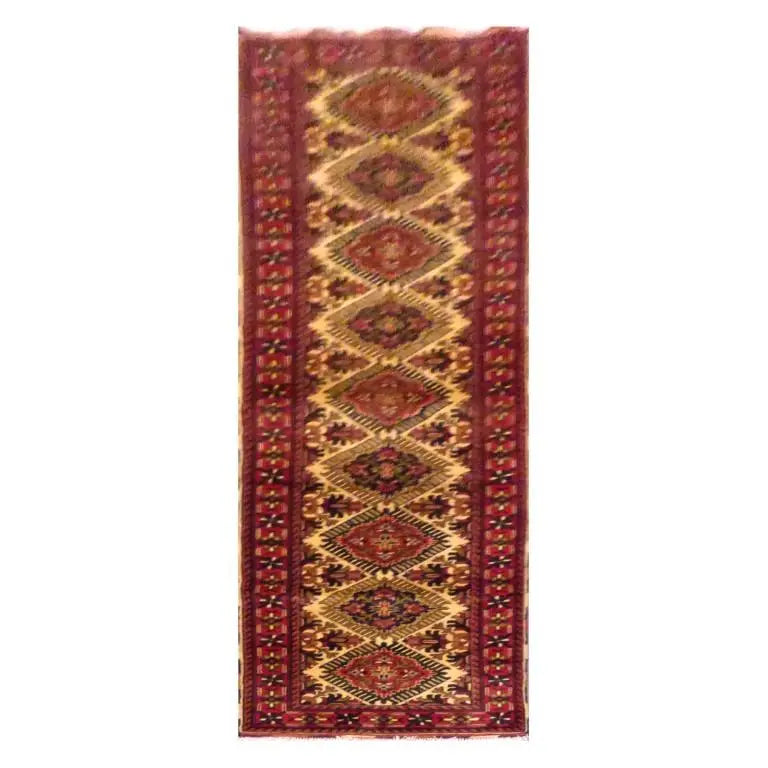 One Of The Kind Afghani Khotan Rug 2'8" x 9'9"