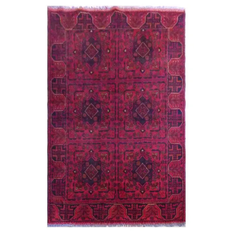 One Of The Kind Afghani Khotan Rug 4' x 6'8"
