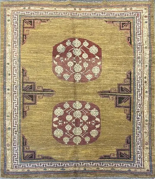 One Of The Kind Afghani Khotan Rug 5'3" x 7'3"