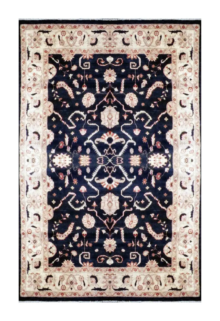 One Of The Kind Afghani Khotan Rug 9'1" x 6'4"