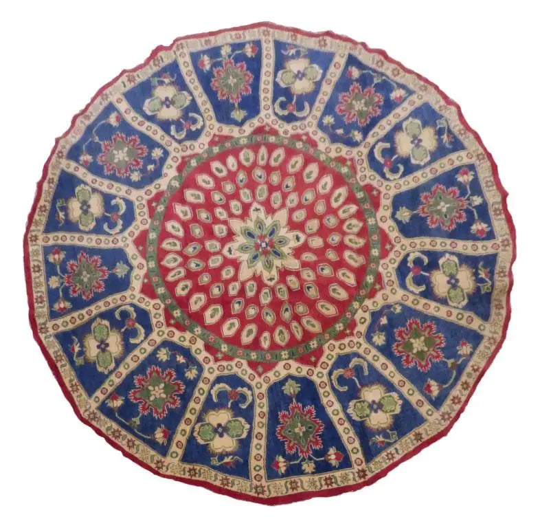 One Of The Kind Afghani Khotan Rug 9'7" x 9'7"