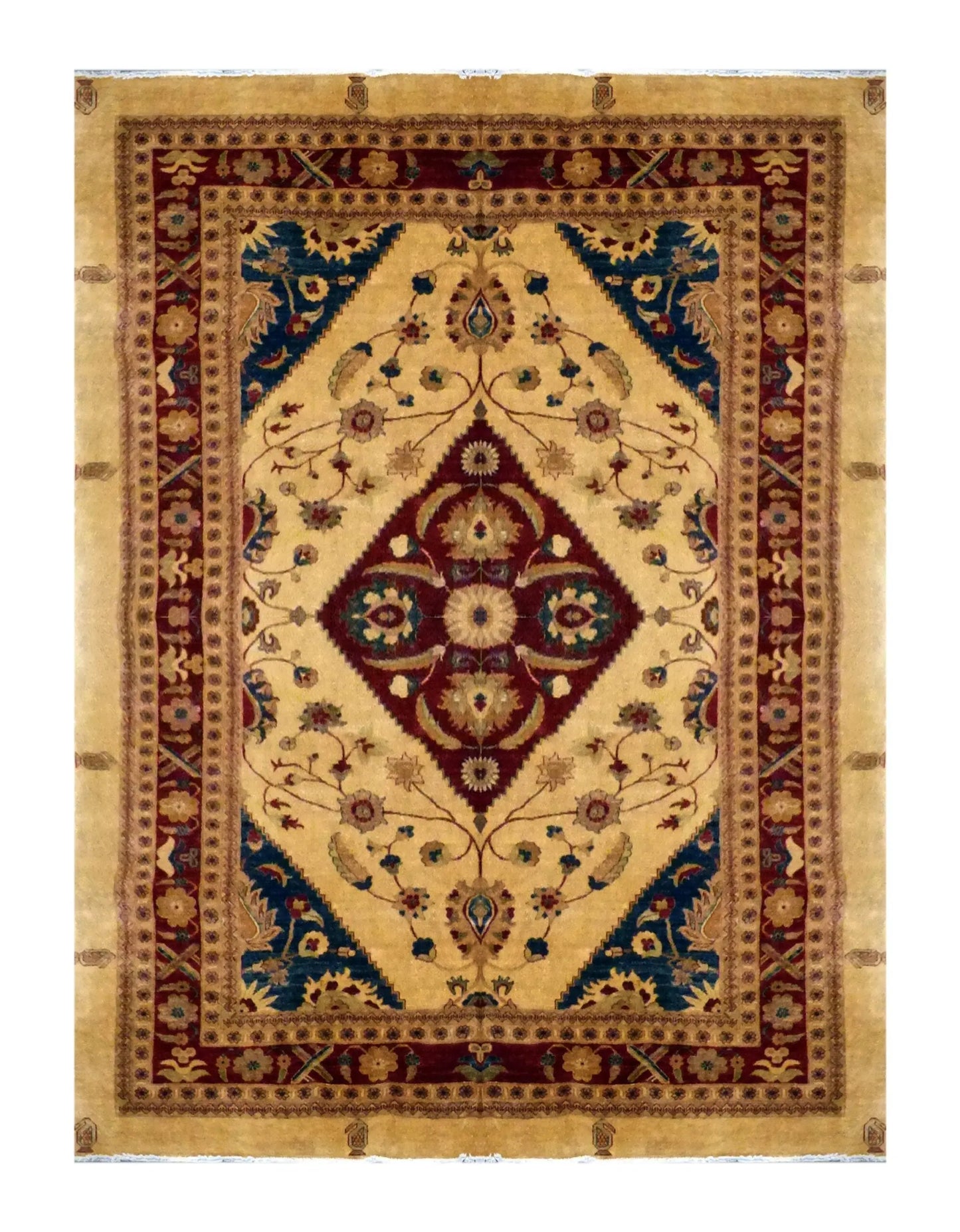 One Of The Kind Afghani Khotan Rug 9'8" x 13'1"