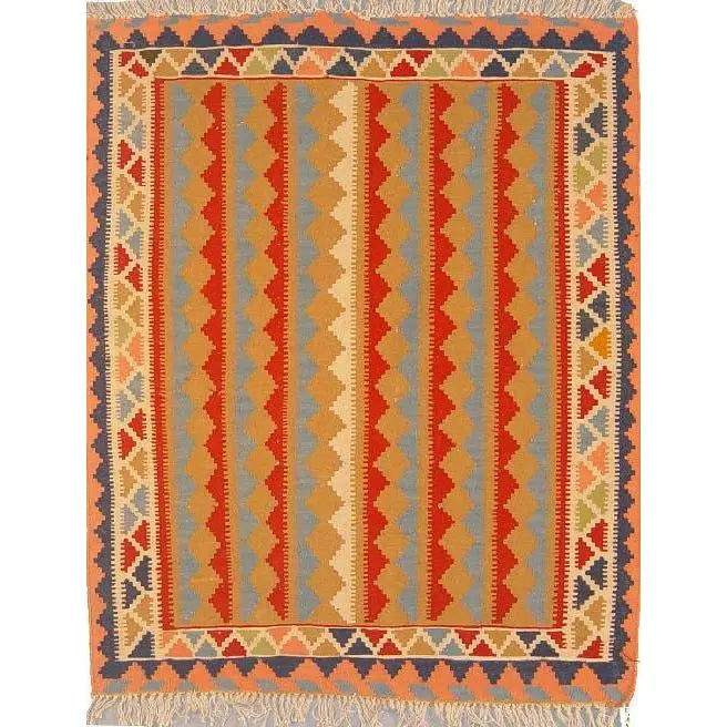 One Of The Kind Ardabil Persian Kilim 4'8" x 3'4"