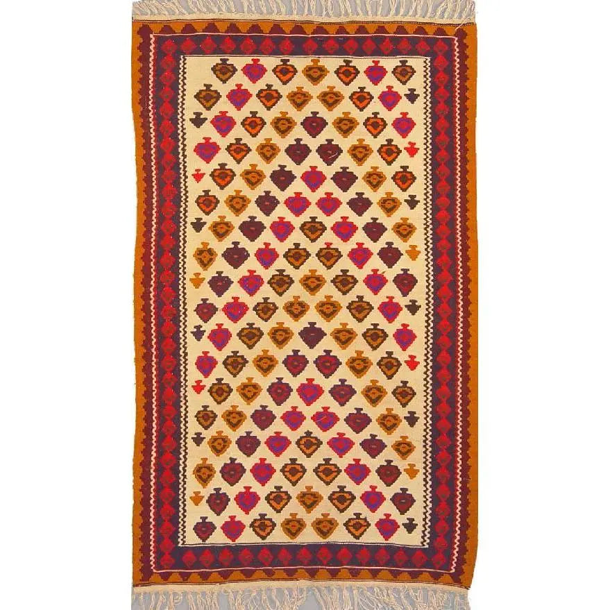 One Of The Kind Ardabil Persian Kilim 5'10" x 3'5"