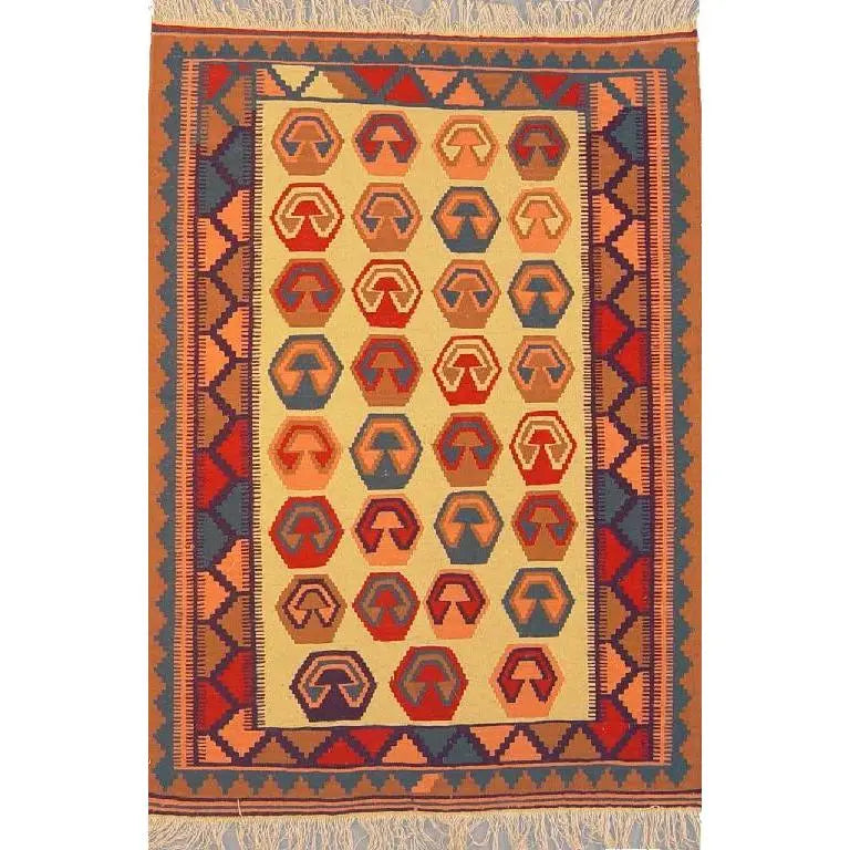 One Of The Kind Ardabil Persian Kilim 5'2" x 3'5"