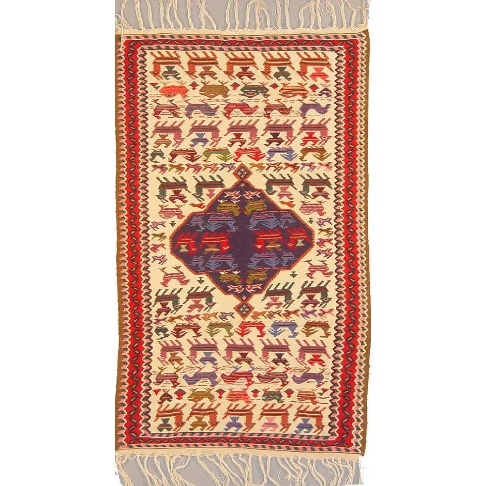 One Of The Kind Ardabil Persian Kilim 5'8" x 3'3"