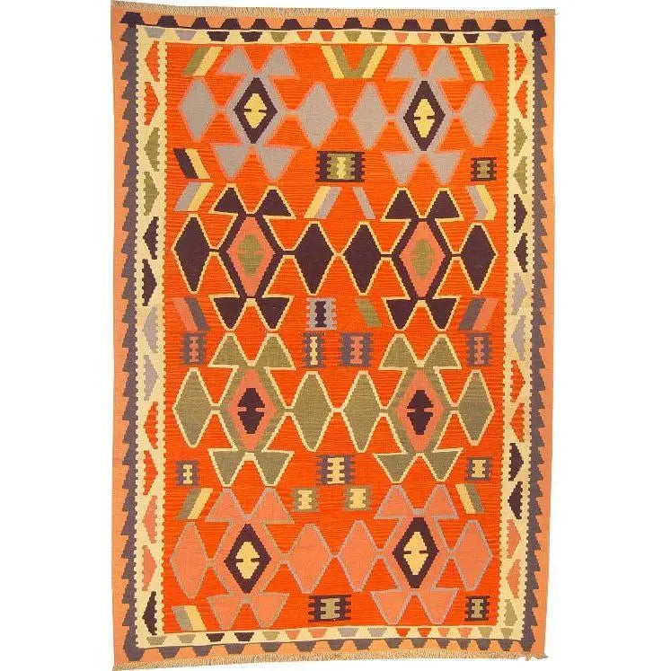 One Of The Kind Ardabil Persian Kilim 8'10" x 6'0"