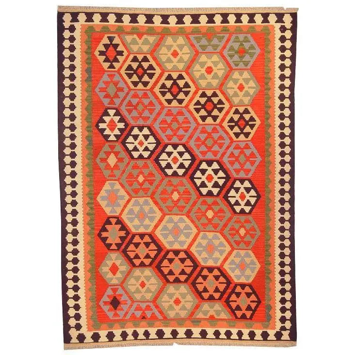 One Of The Kind Ardabil Persian Kilim 8'8" x 5'10"