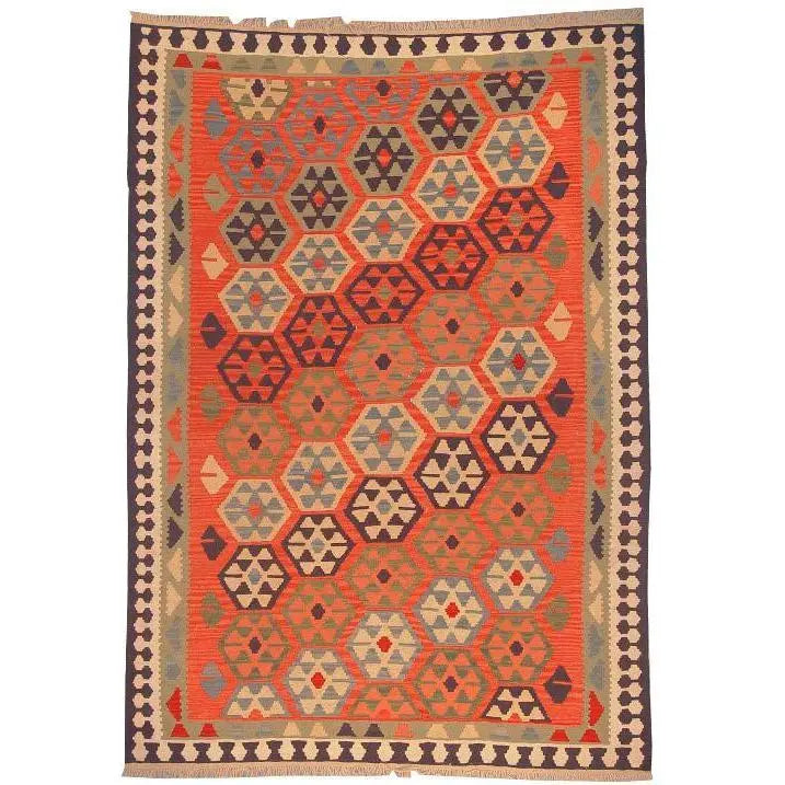 One Of The Kind Ardabil Persian Kilim 8'8" x 6'0"