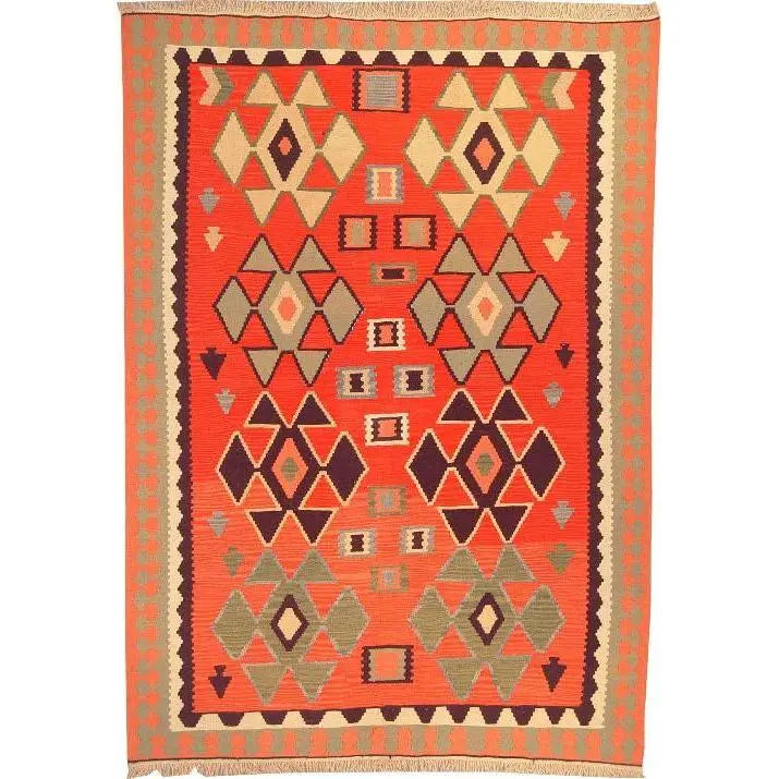 One Of The Kind Ardabil Persian Kilim 8'8" x 6'0"
