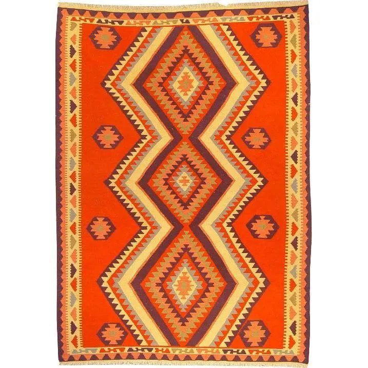One Of The Kind Ardabil Persian Kilim 8'8" x 6'0"