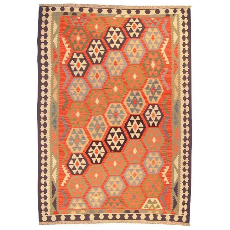 One Of The Kind Ardabil Persian Kilim 8'8" x 6'2"