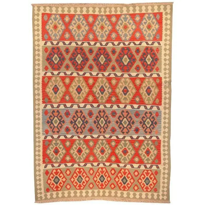 One Of The Kind Ardabil Persian Kilim 8'8" x 6'2"