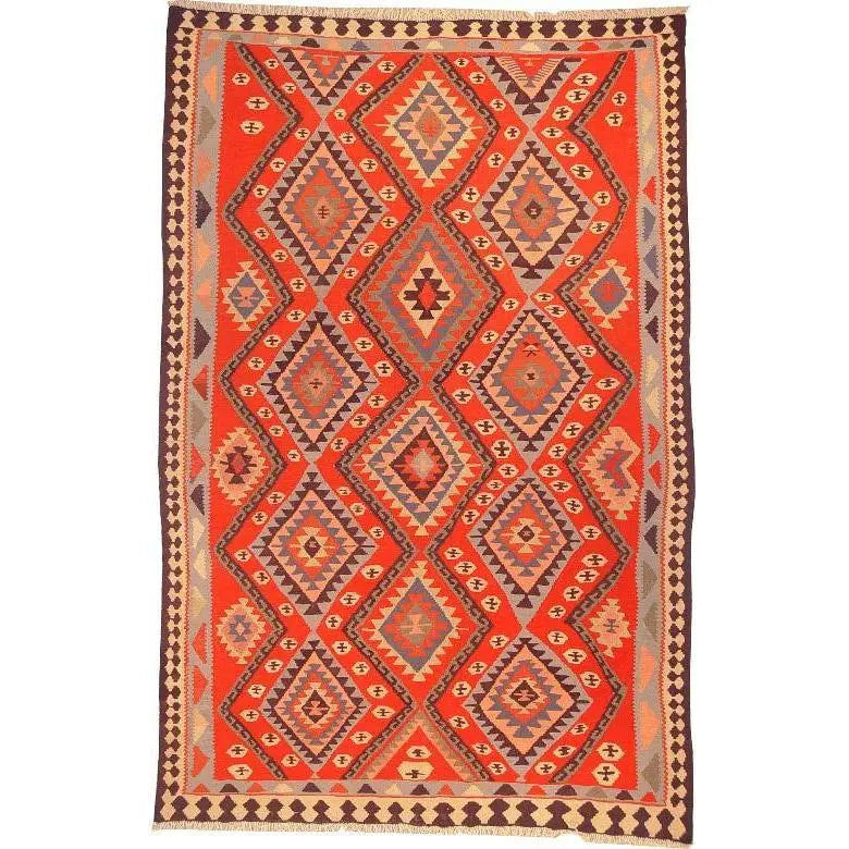 One Of The Kind Ardabil Persian Kilim 9'0" x 5'8"