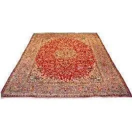 Authentic Persian Rug Najafabad Traditional Style Hand-Knotted Indoor Area Rug With Natural Wool And Cotton 13'10" X 9'10" Panr02749