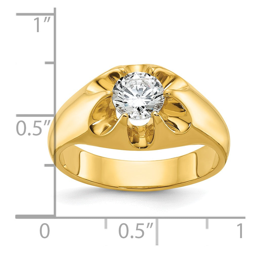 IBGoodman 14k 1 ct Lab Grown Diamond VS/SI+ G+ Complete Men's Ring