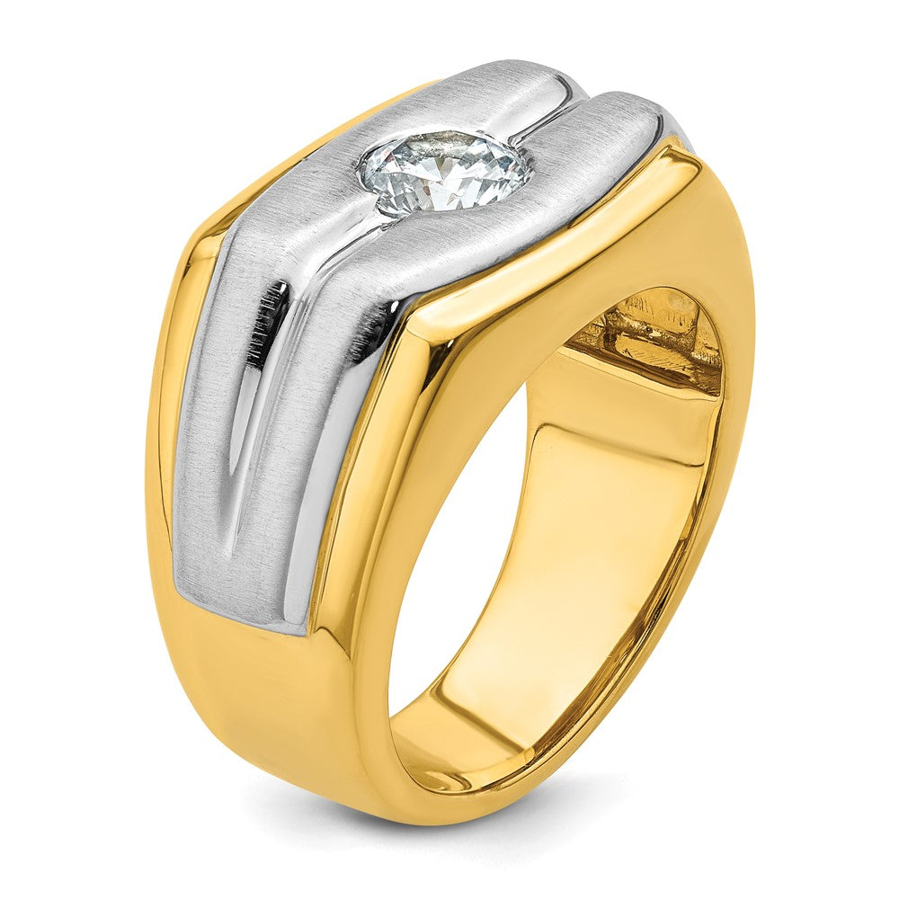 IBGoodman 14k Two-tone Polished/Satin Men's Ring Mounting