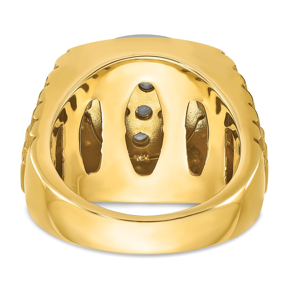 14k Two-Tone 1 7/8 ct Lab Grown Dia VS/SI+ G+ Comp Men's Cluster Ring
