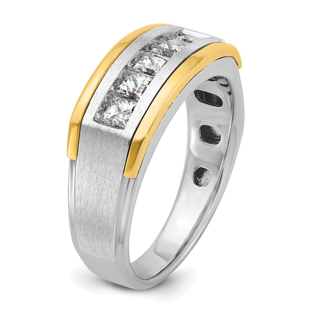 14k Two-tone 1 ct Lab Grown Diamond VS/SI+ G+ Complete Men's Ring