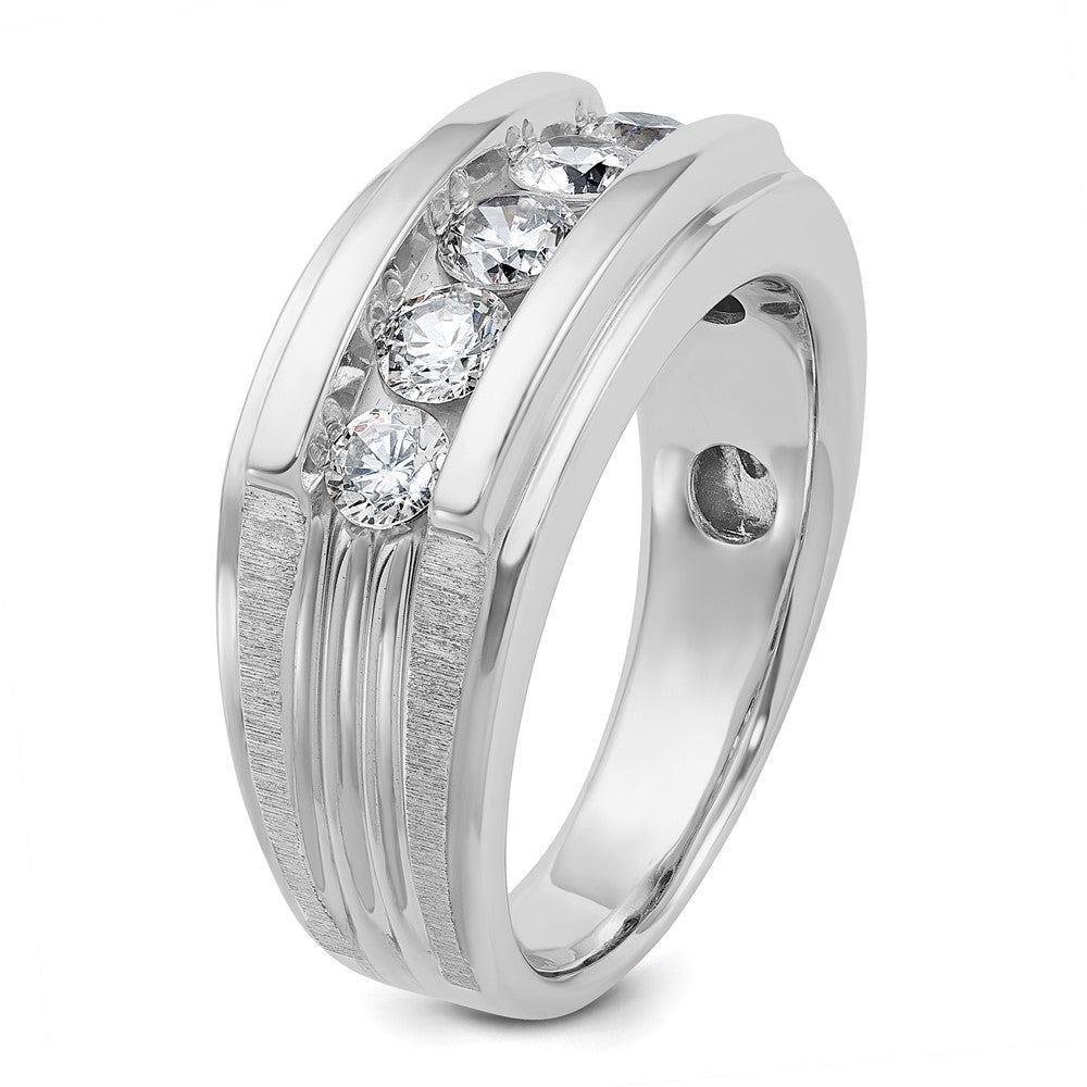 14k White Gold 1 ct Lab Grown Diamond VS/SI+ G+ Complete Men's Ring
